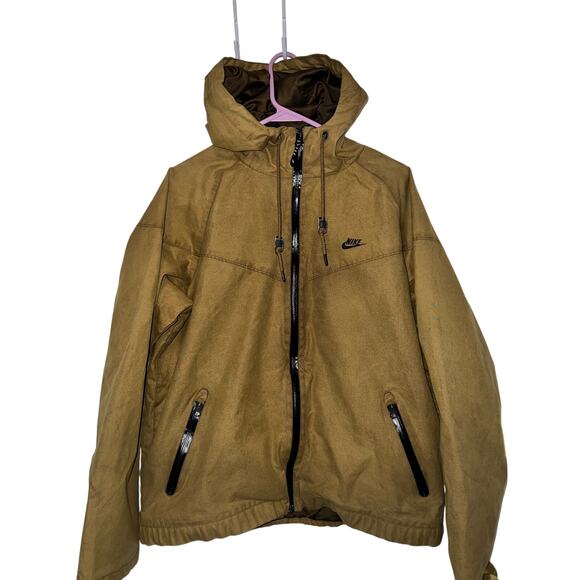 Nike British Millerain Waxed Cotton Track & Field Jacket Mens size Large. Tan - Picture 1 of 9